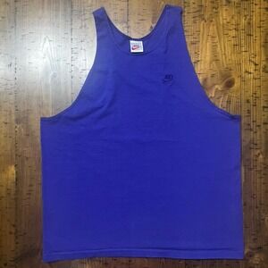 Vintage Nike Tank Top Mens XL Purple Muscle Gym 90s Made USA Single Stitch